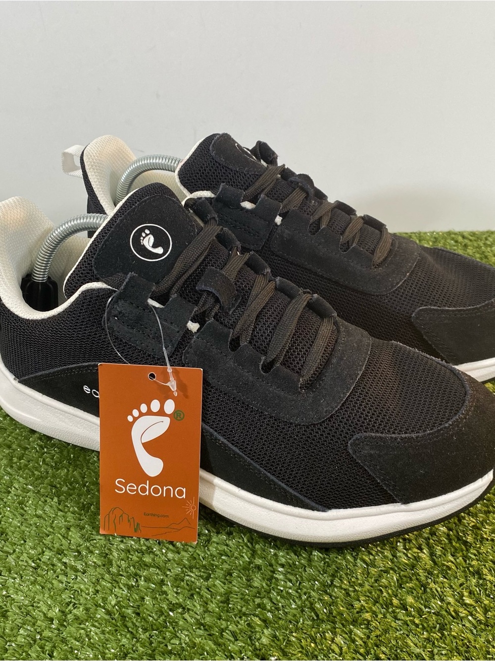 New Earthing Sedona Grounded Footwear Sneakers Men's Size 10.5 Black 105MESDNB1